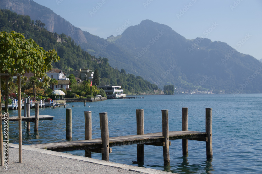 pier at Weggis on Lake Lucerne