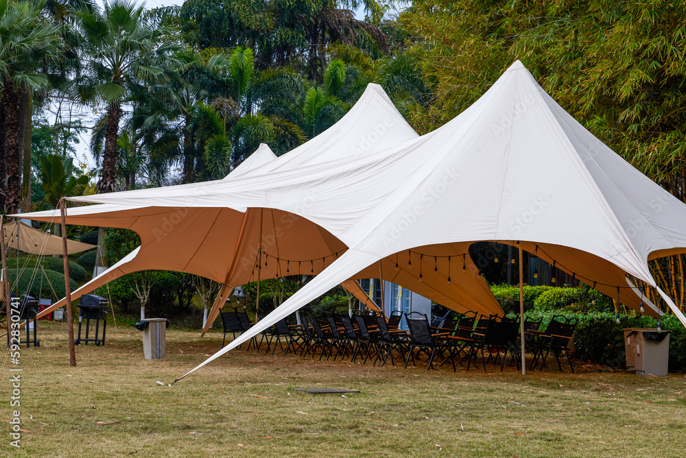 Various canopies for outdoor camping