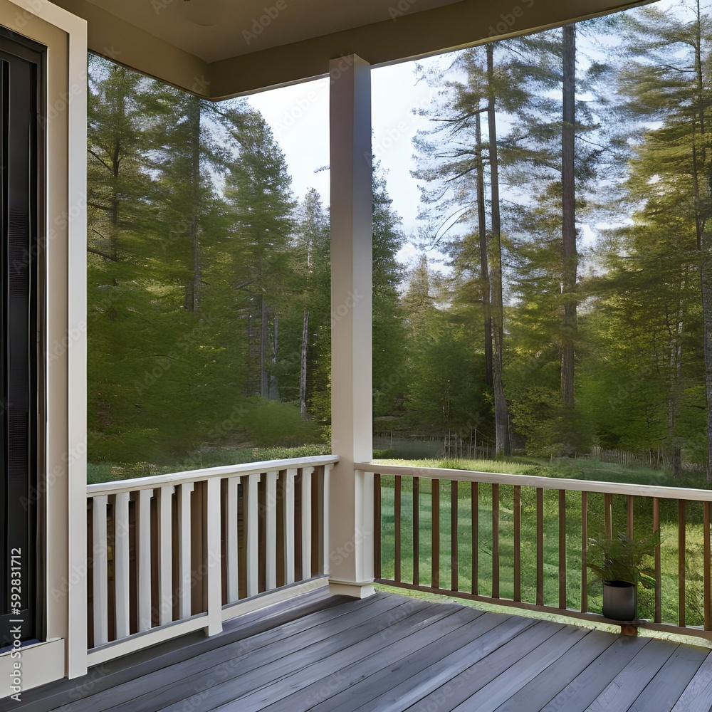 Fototapeta premium House porch223, Generative AI
