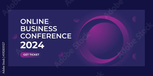 Corporate business conference web banner template