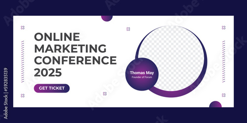 Corporate business conference web banner template