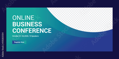 Corporate business conference web banner template
