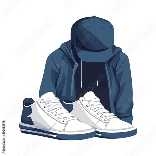 Modern sports shoes and jacket fashion