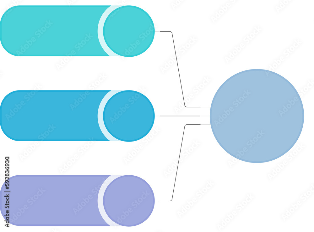 Infographic template with 3 elements with text and icons connected with the circle Infographic template with 3 elements with text and icons connected with the circle