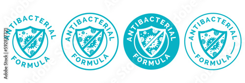 Kills 99.9% bacteria, germs and viruses . Antibacterial and antiviral defence, protection infection. Vector Illustration