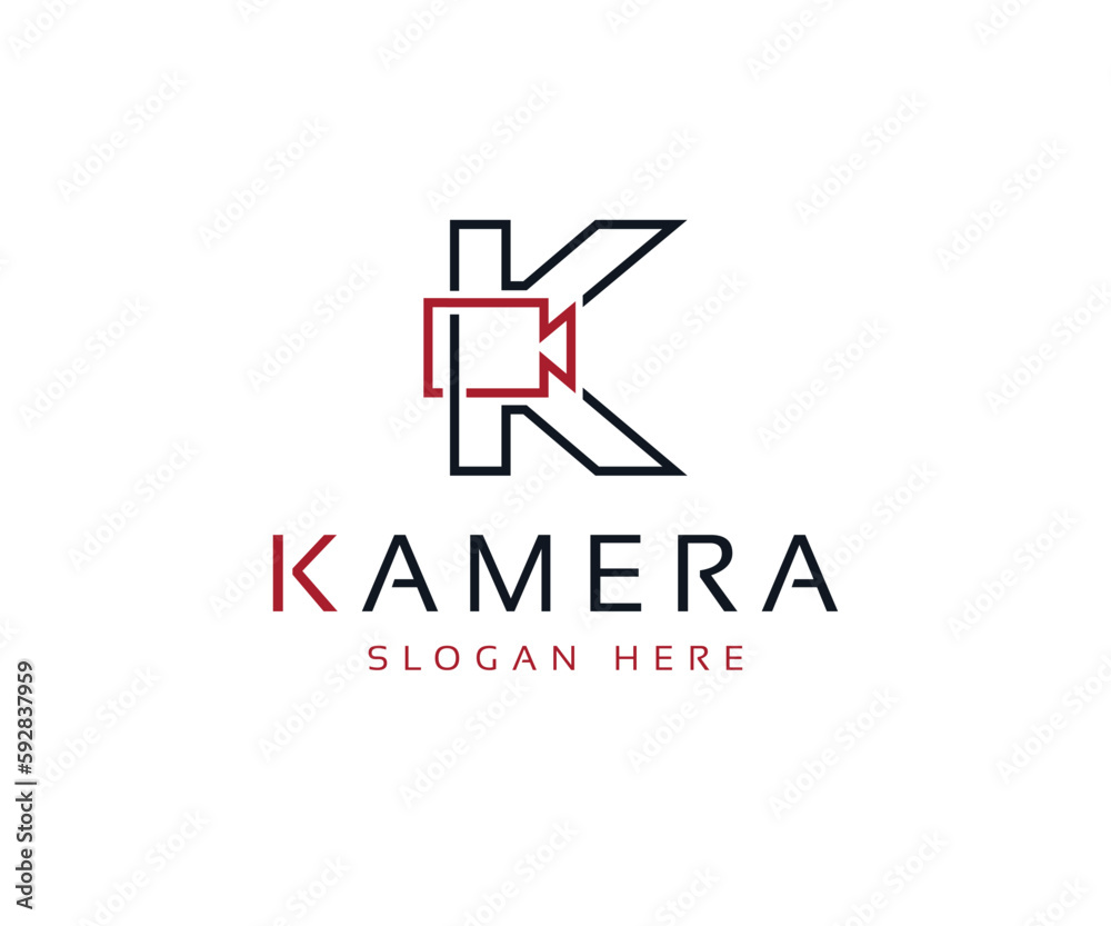 Letter K Camera Logo Letter K Camera Logo
