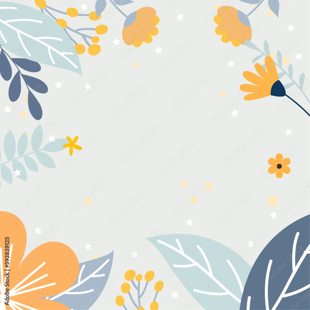 abstract floral decorative natural vector background illustration