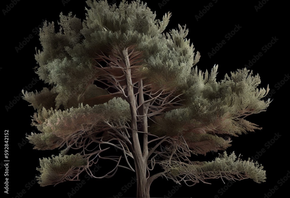 3d rendering of Cedrus Libani PNG vegetation tree for compositing or