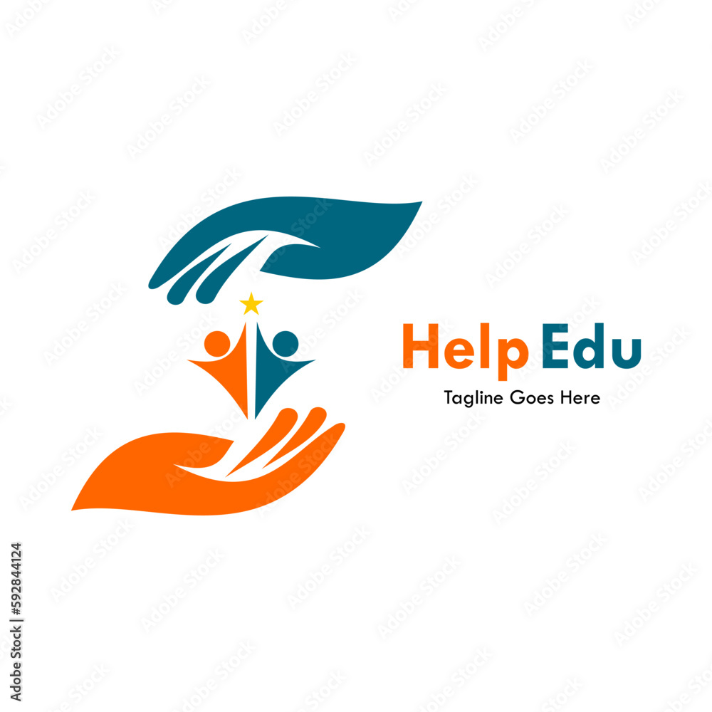 Help education logo template illustration