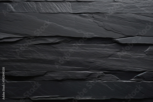 Dark grey black slate background. Black stone texture. Slate background