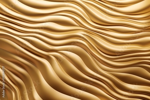 Curly gold sand texture background with shiny light created with Generative AI