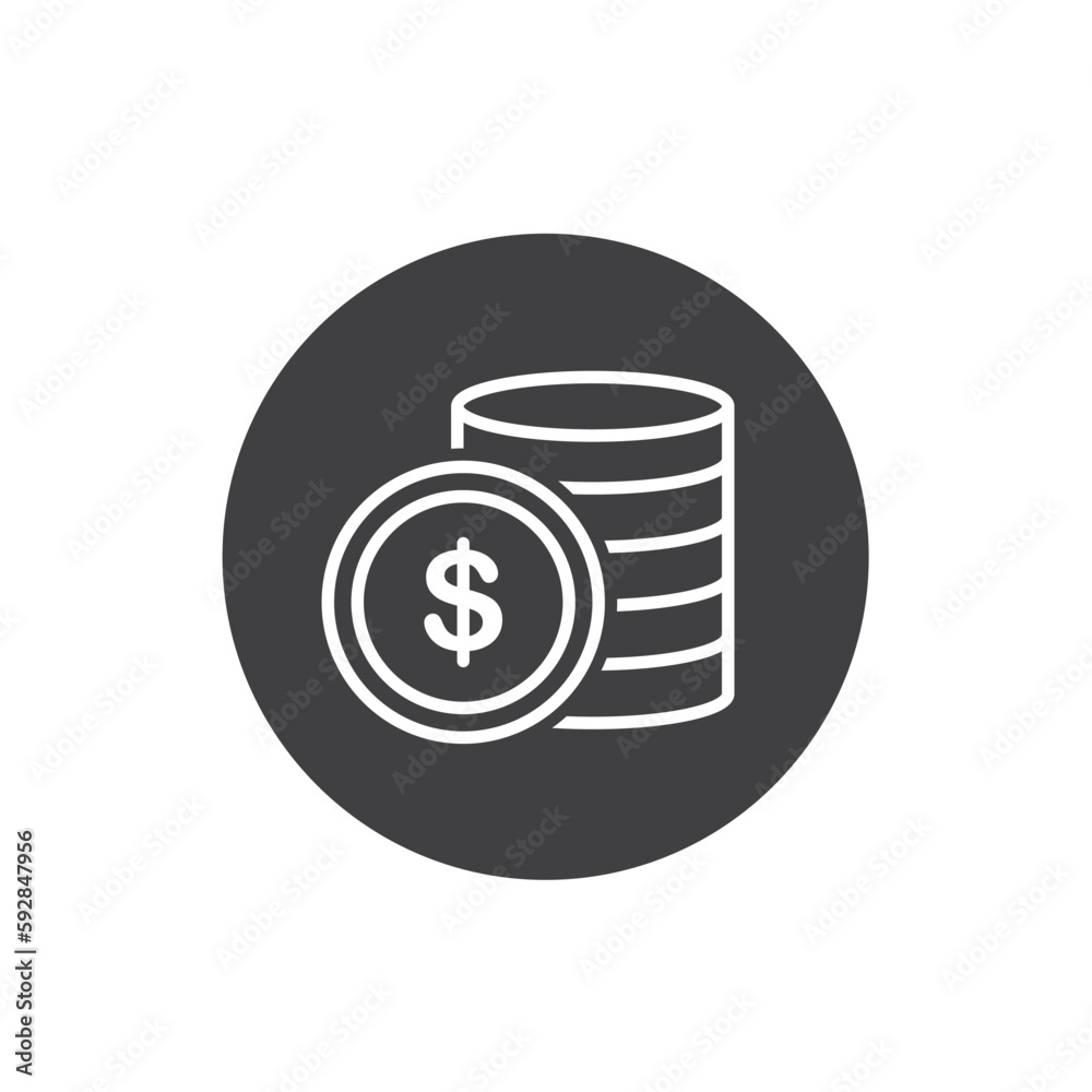 pile of coin icon vector element design template pile of coin icon vector element design template