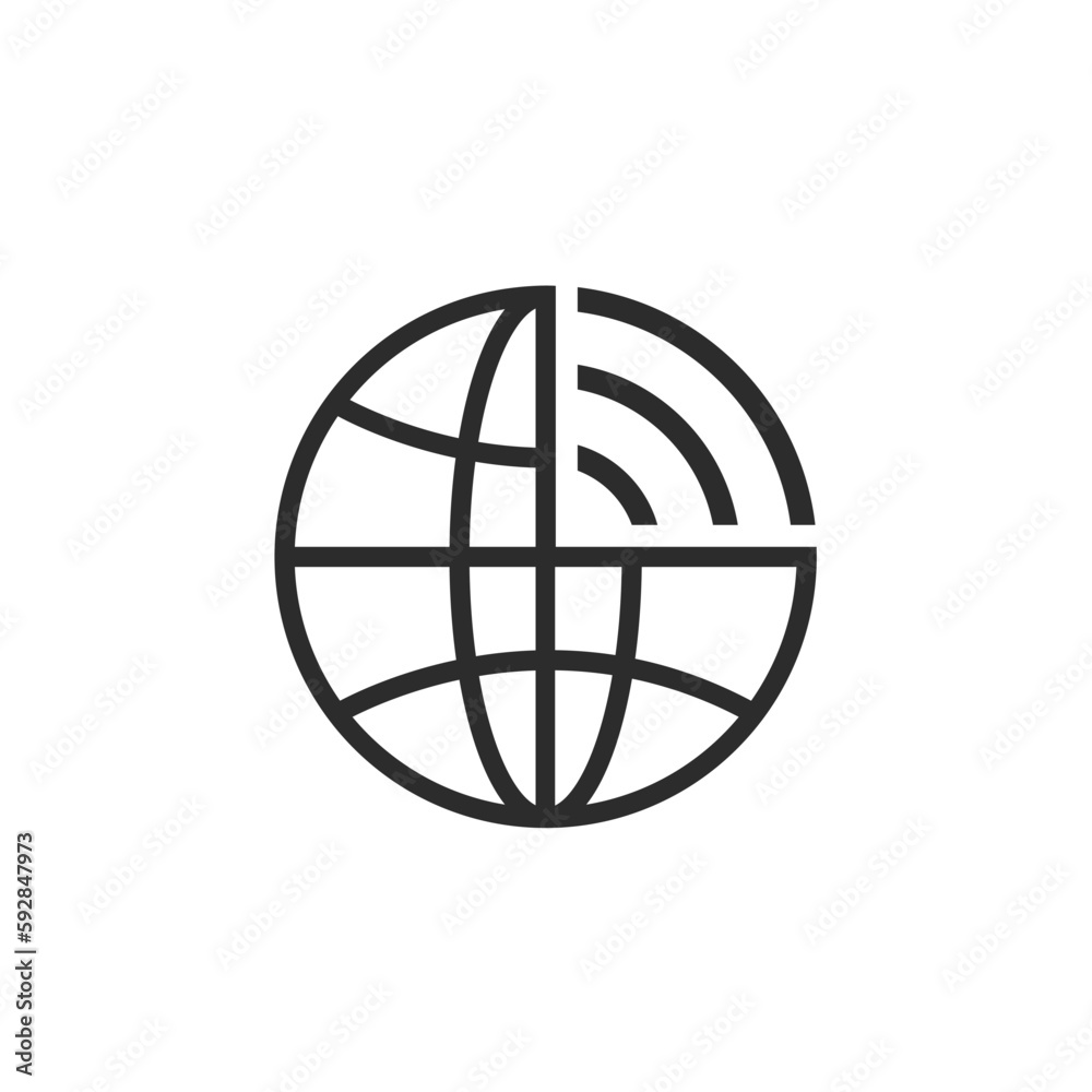 internet acces connected icon vector concept design template internet acces connected icon vector concept design template