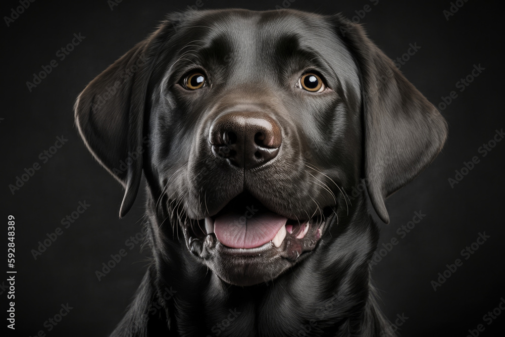 A portrait of a Labrador 