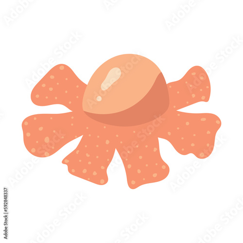 Squid isolated with cartoon style  