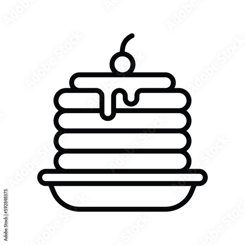 pancake icon vector design template in white background