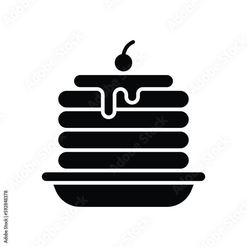 pancake icon vector design template in white background