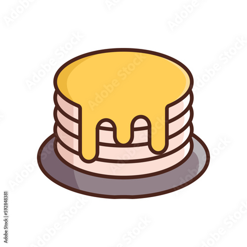 pancake icon vector design template in white background