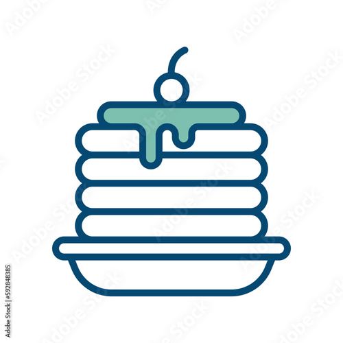 pancake icon vector design template in white background