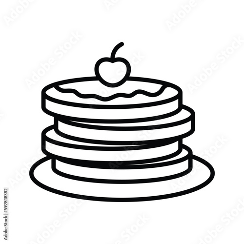pancake icon vector design template in white background