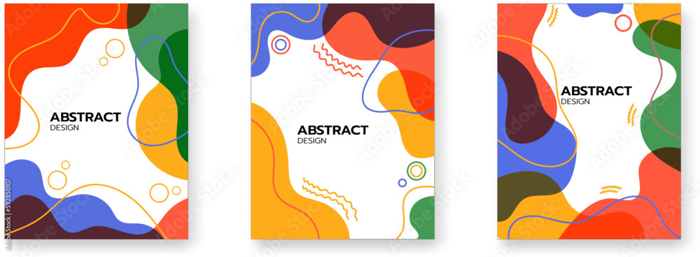 Abstract colorful cover collection 