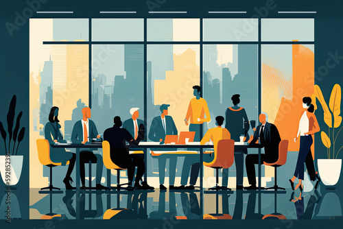 A business meeting illustration