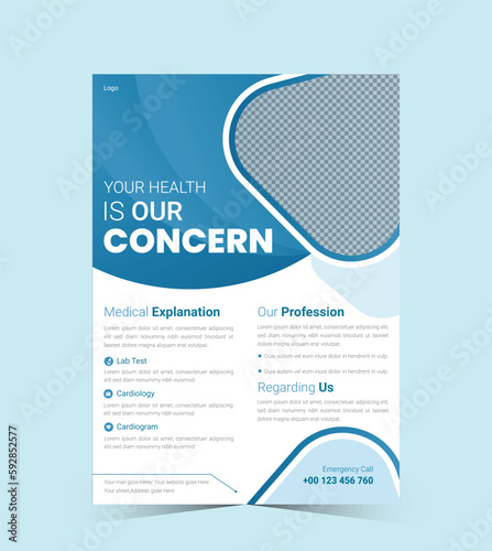 Medical healthcare flyer design template