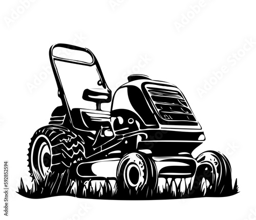 lawn mower icon. Simple illustration of electric lawn mower vector icon