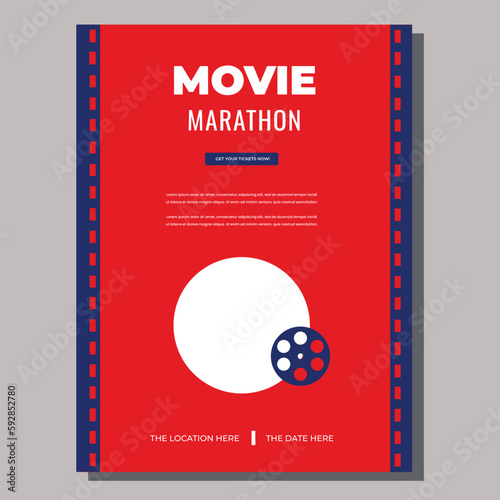 Movie Night Event Flyer Layout photo