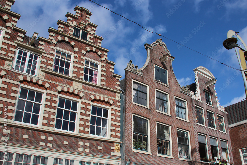 old brick houses in amsterdam (the netherlands) 