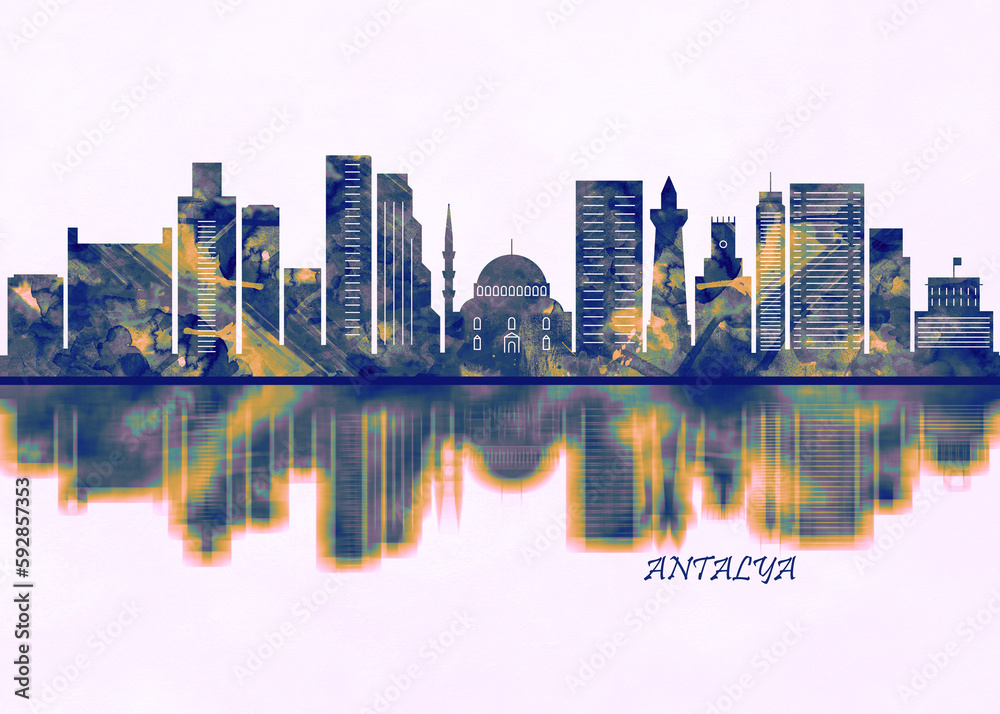 Naklejka premium Antalya Skyline