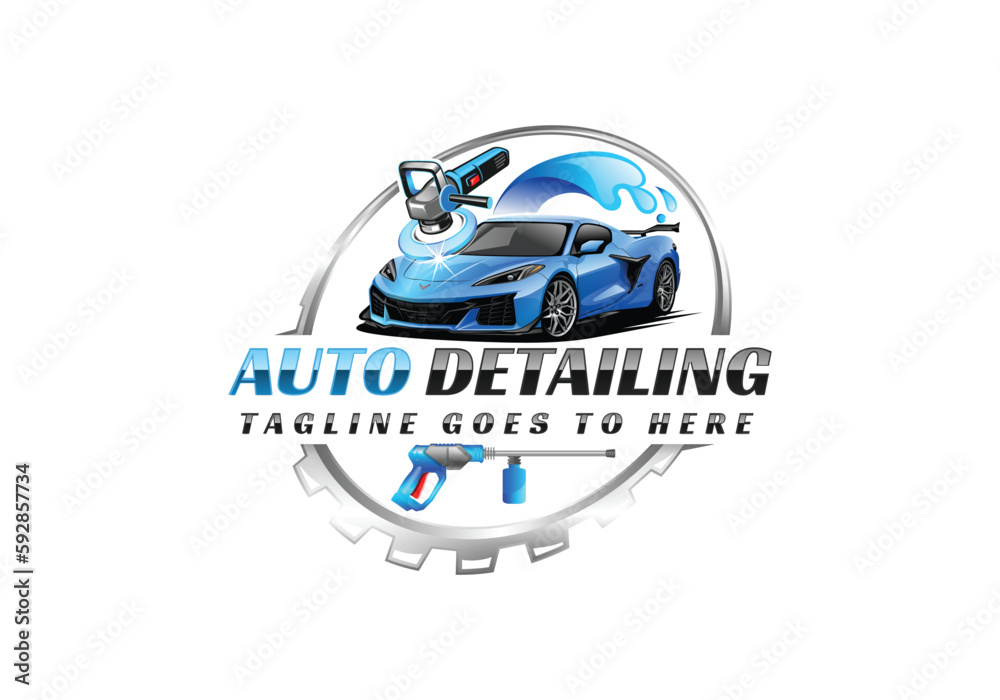 Car detailing logo auto detailing logo car polish logo car service logo