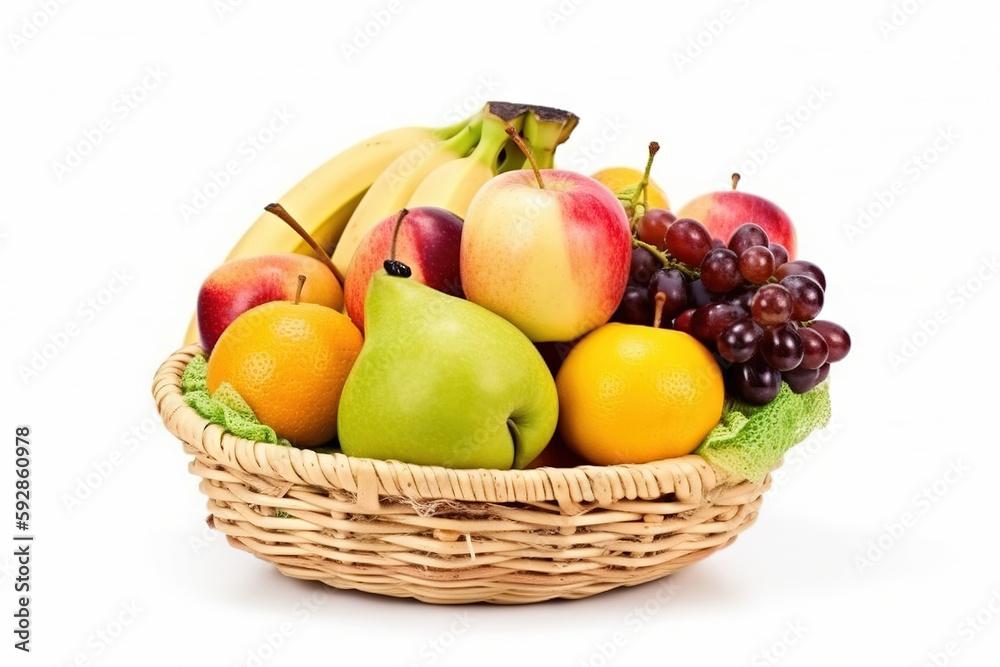 Fruit basket background, Generative AI Fruit basket background, Generative AI
