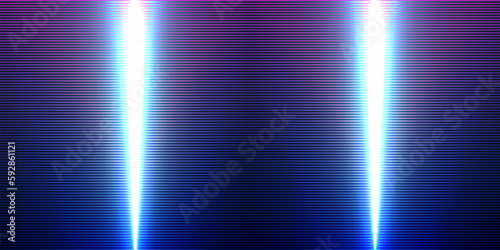 Abstract laser striped lined horizontal glowing background. Scan screen