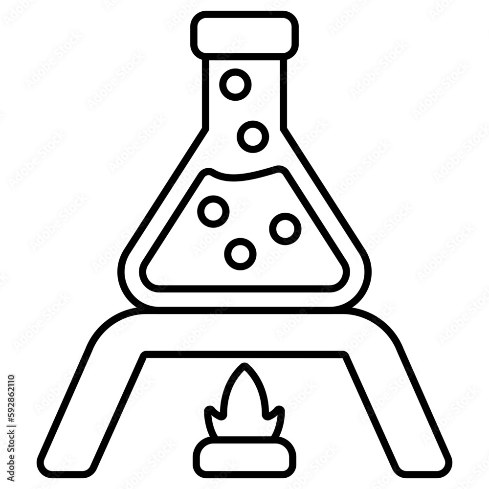 An editable design icon of chemical flask An editable design icon of chemical flask