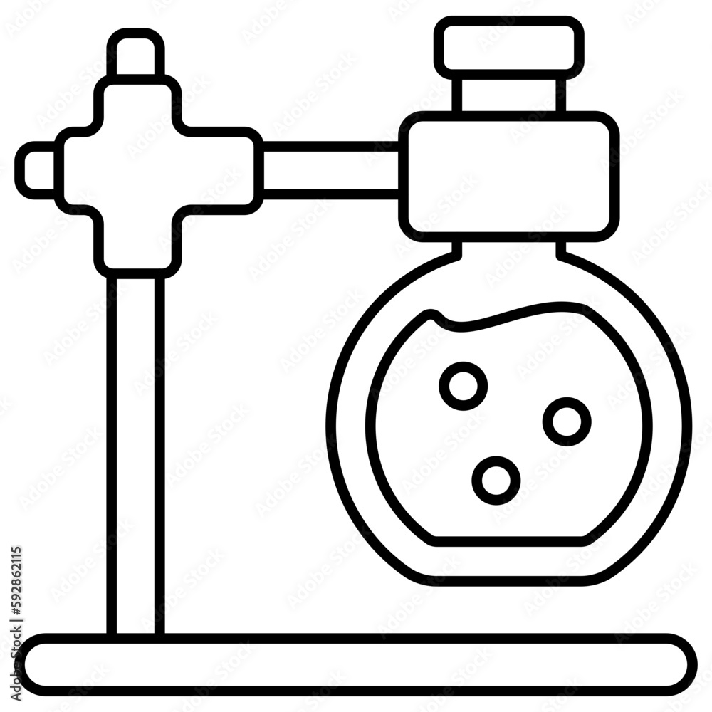 An editable design icon of chemical flask An editable design icon of chemical flask