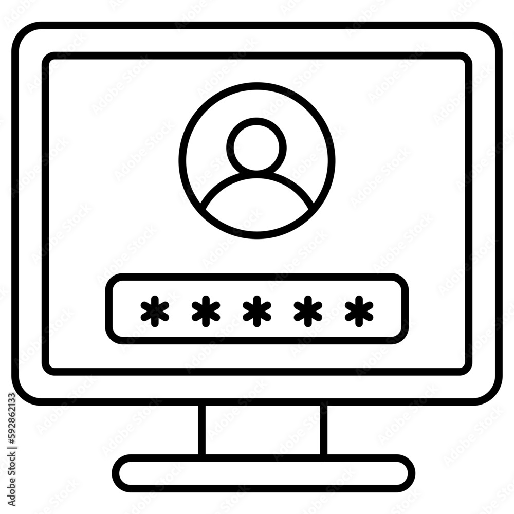 Creative design icon of profile login Creative design icon of profile login