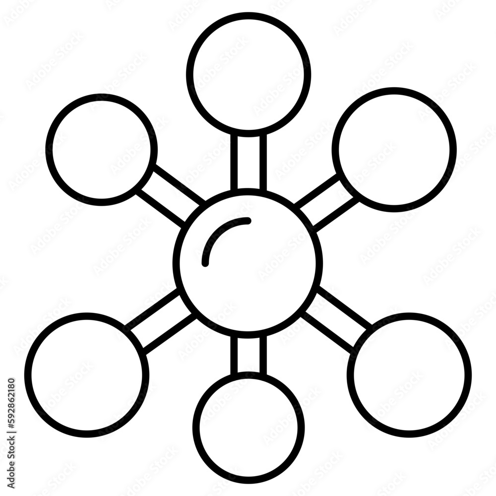 Modern design icon of topology Modern design icon of topology