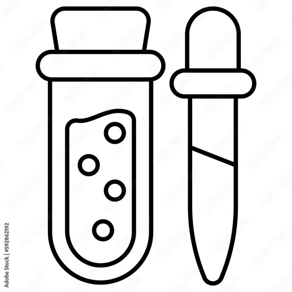 Editable flat design vector of test tube Editable flat design vector of test tube