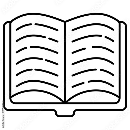 Trendy vector design of open book