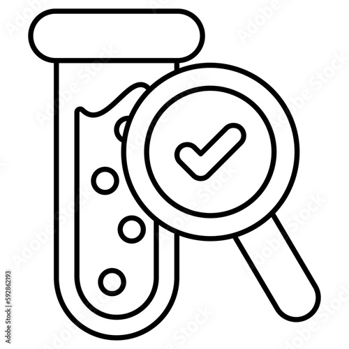 An icon design of search test tube 