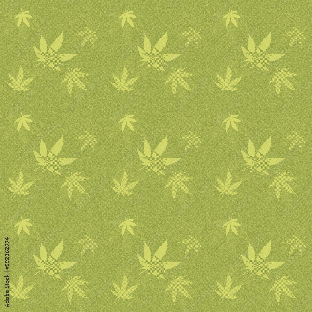 Fototapeta premium Abstract cannabis leaf design background image.