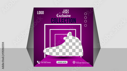 New Exclusive Shoe Collection Social Media Post Design, 