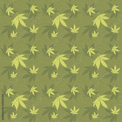 Abstract cannabis leaf design background image.