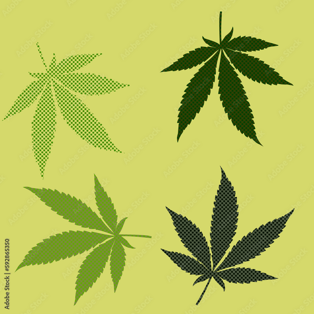 Abstract cannabis leaf design background image.