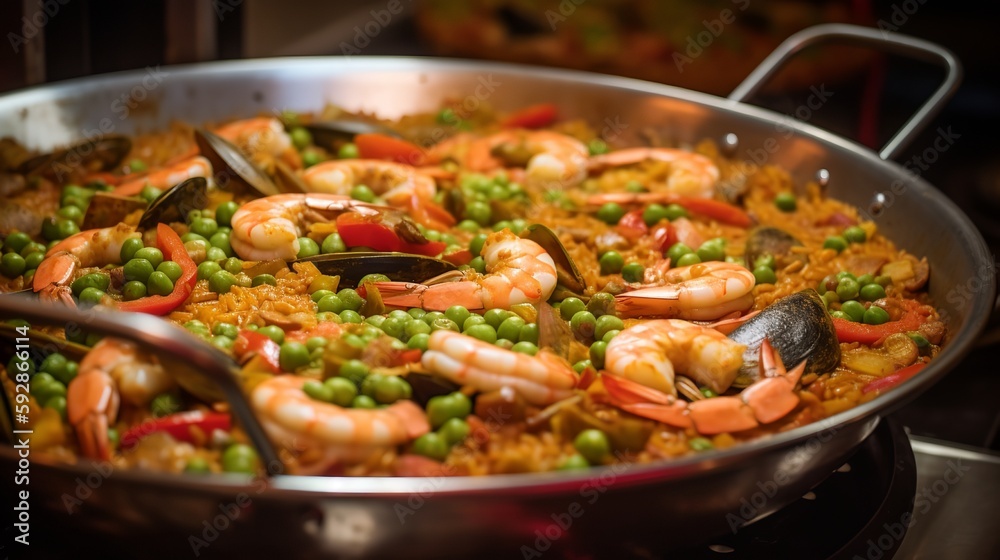 Delectable Mixed Seafood Paella