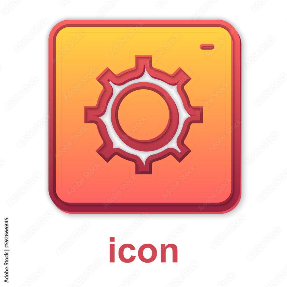 Gold Setting icon isolated on white background. Tools, service, cog, gear, cogwheel sign. Vector Gold Setting icon isolated on white background. Tools, service, cog, gear, cogwheel sign. Vector