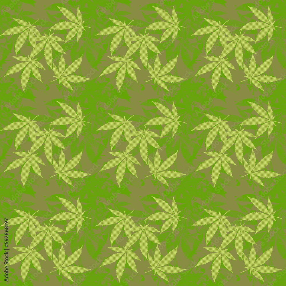 Abstract cannabis leaf design background image.