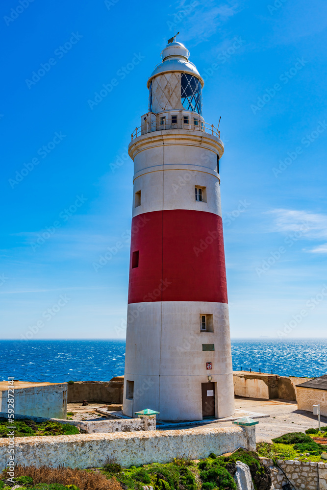 Europa Point Lighthouse in Gibraltar, UK