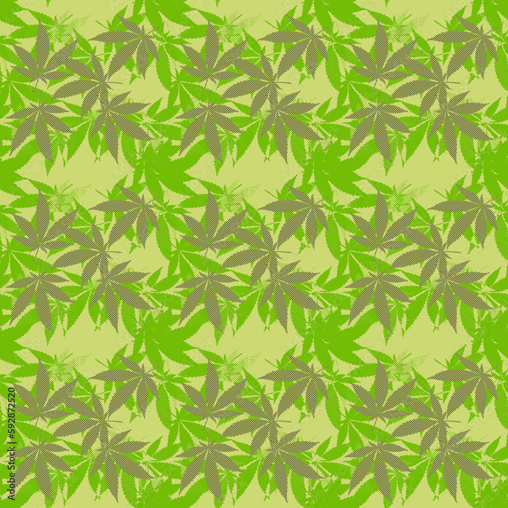 Abstract cannabis leaf design background image.